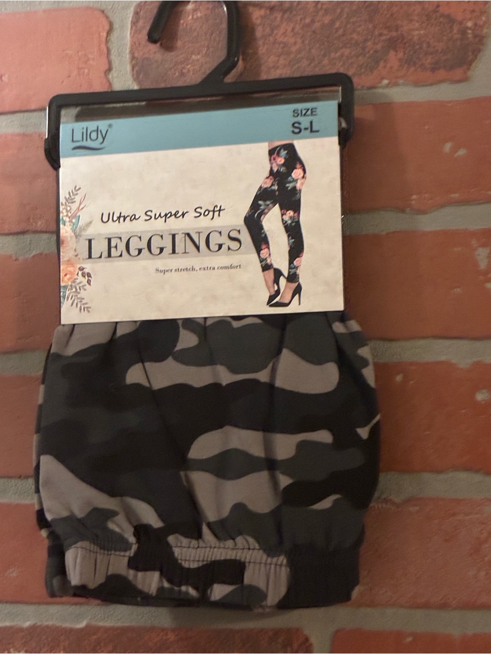 Lildy Women's Grey Camo Ultra Super Soft Leggings